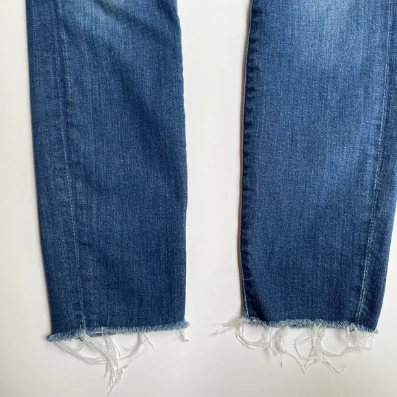 Mother The Looker Ankle Fray Skinny Jeans in Bazaar Adventures Size 26 - Picture 4 of 10